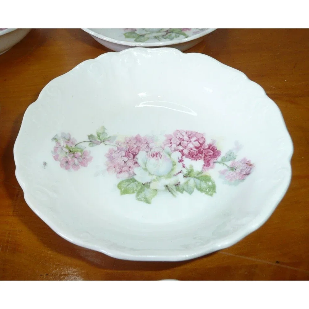 Lot 6 Floral Berry Fruit Bowls from PMRK Made in Germany 5